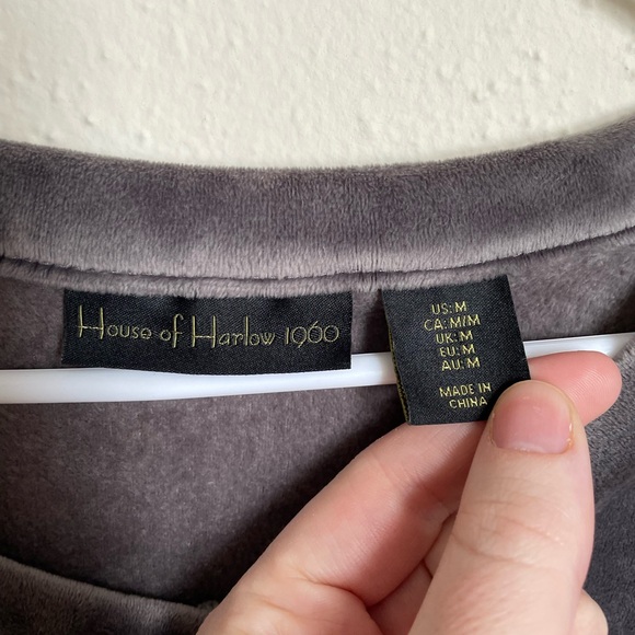 House of Harlow 1960 Velour Top - Picture 3 of 5